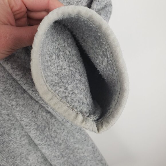 LL Bean Hooded Sweater Fleece Coat Gray Longline Full Zip Jacket Womens Size LP - Picture 5 of 10